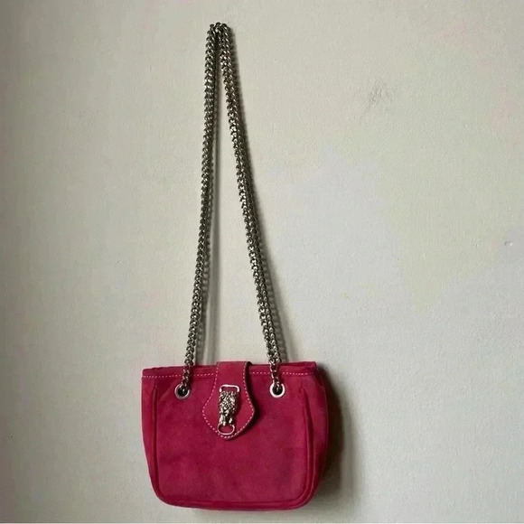 Bonino Small Pink Suede Crossbody/Shoulder Bag - Made in Italy leather bag - Picture 7 of 14